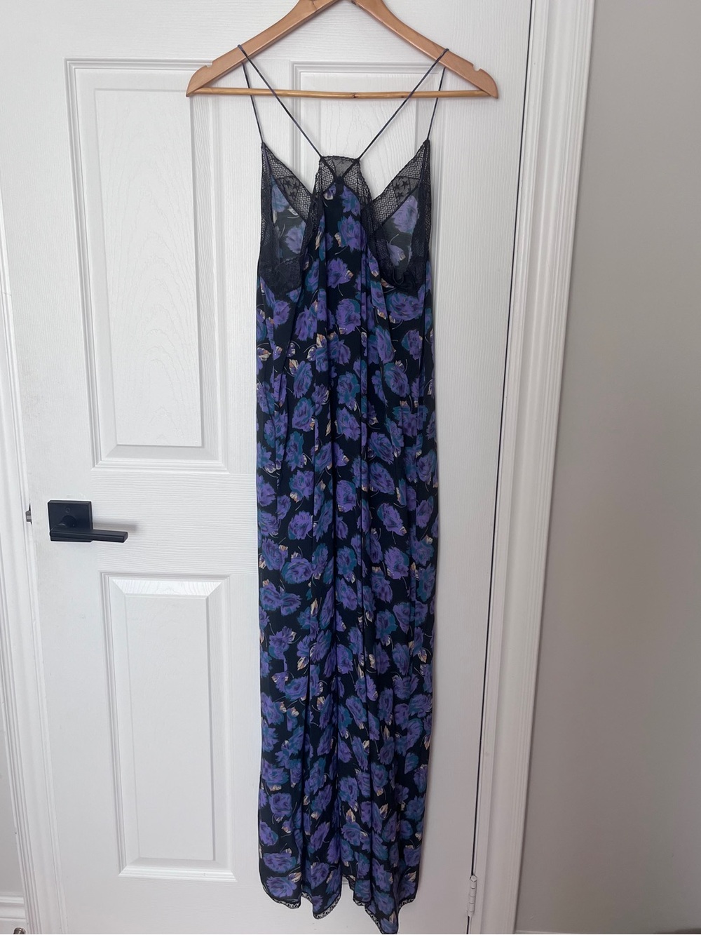Zadig & Voltaire Risty Roses Lace-Trim High-Low Slip Dress - Picture 8 of 13